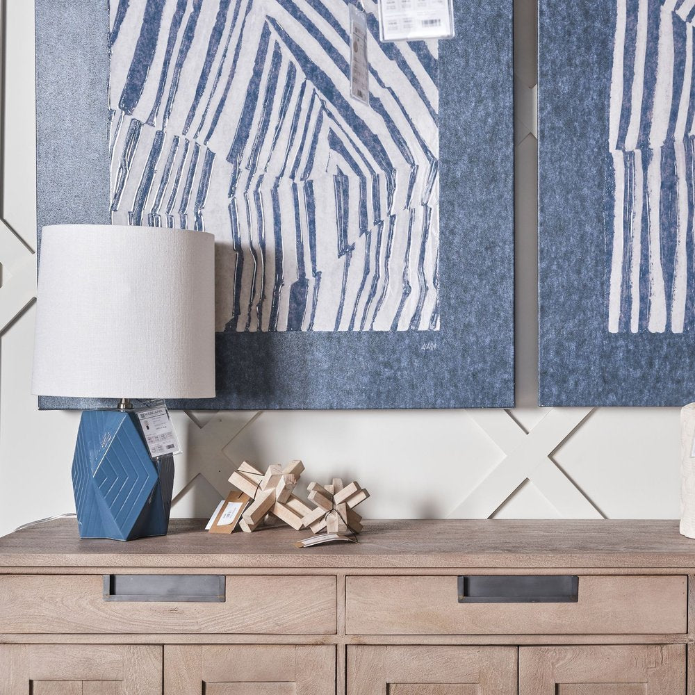 6" Brown Solid Wood Abstract Geometric Tabletop Sculpture