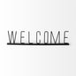 24" Black Metal Welcome Sign Tabletop Sculpture
