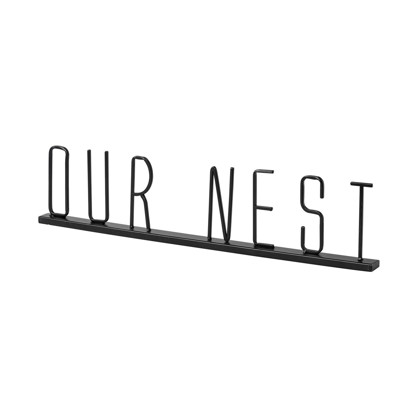 24" Black Metal Our Nest Tabletop Sculpture