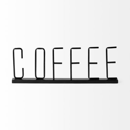 5" Black Metal Home Coffee Tabletop Sign