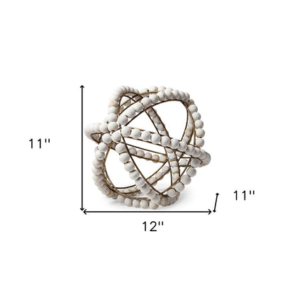 12" White Tabletop Sculpture