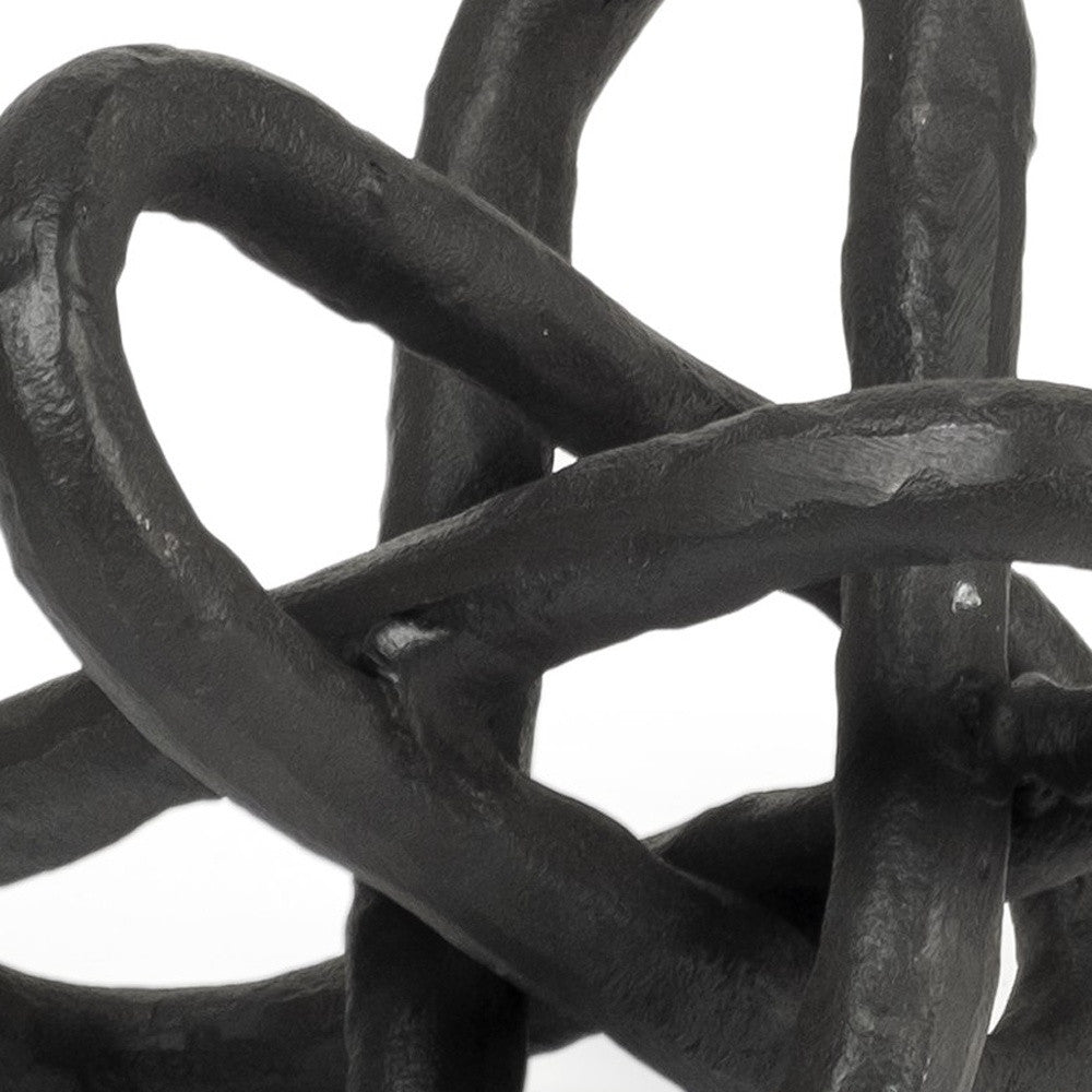 Petite Black Metal Chain Link Sculpture