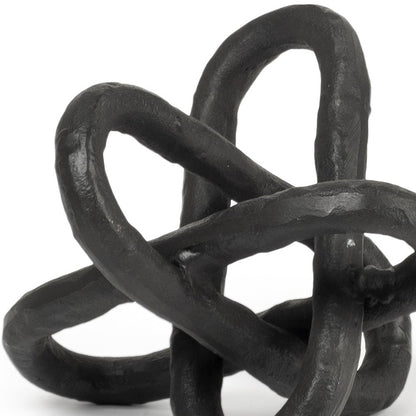 Petite Black Metal Chain Link Sculpture