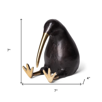 7" Black Metal Tabletop Sculpture