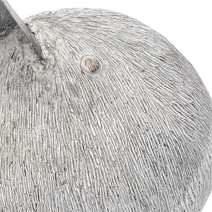 8" Off White Resin And Metal Snipe Bird Tabletop Sculpture