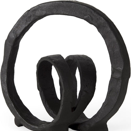 8" Black Fabric Tabletop Sculpture