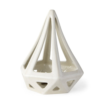 9" White Stainless Steel Tabletop Sculpture