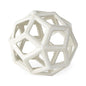 7" White Ceramic Decorative Orb Tabletop Sculpture