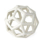 7" White Ceramic Decorative Orb Tabletop Sculpture