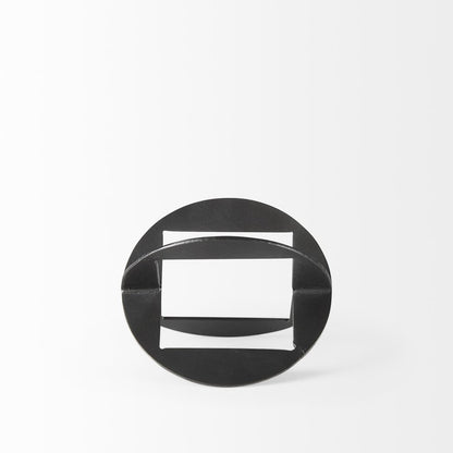 6" Black Cast Iron Tabletop Sculpture