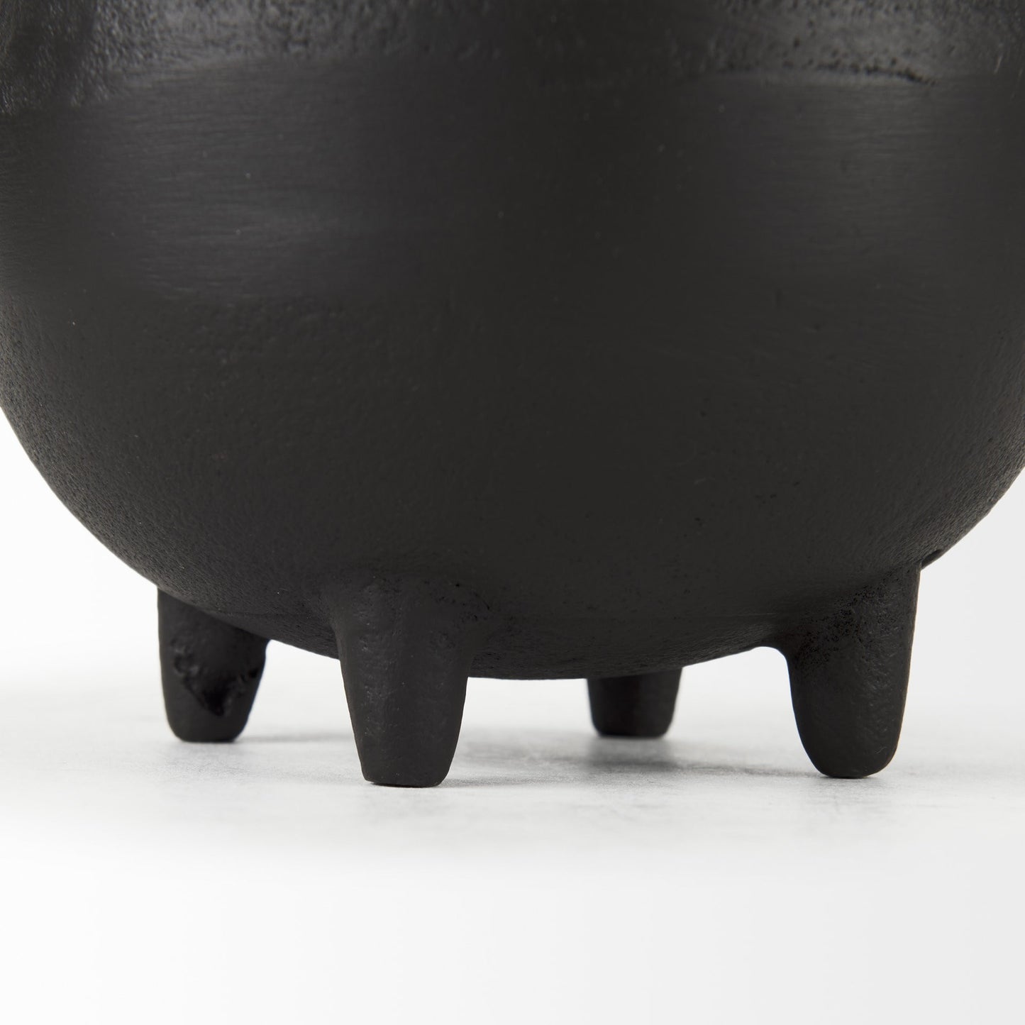 Black Matte Metal Two Handle Vase