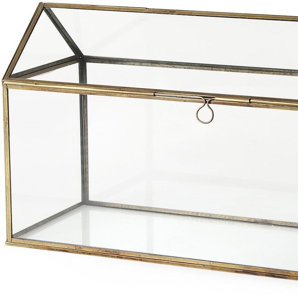 6" Gold Glass Desk Organizer