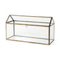6" Clear And Gold Glass And Metal Box