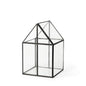 8" Black Glass Desk Organizer