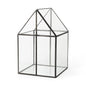 10" Black And Clear Glass And Metal Box