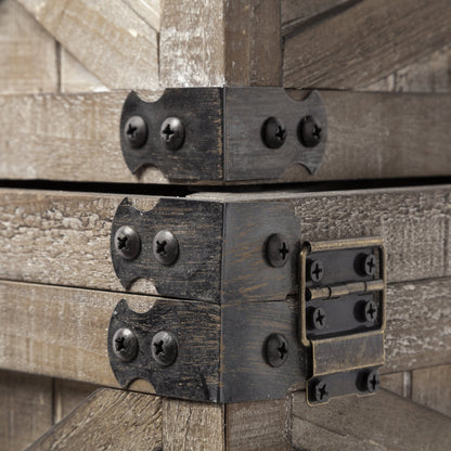 Set Of Three Brown Wooden Storage Boxes