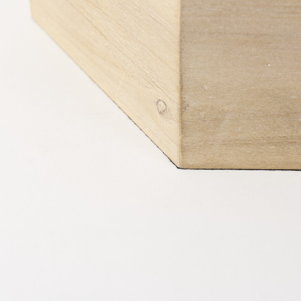 Set of Two Natural Solid Wood Box With Lid