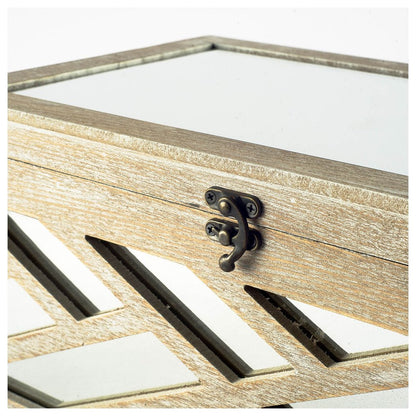 16" Off White Solid Wood Desk Organizer