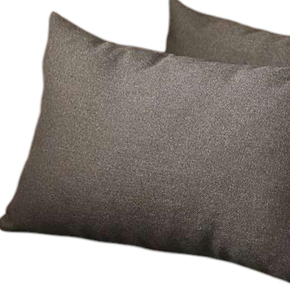 Set Of 4 Black Jacquard Lumbar Pillow Covers