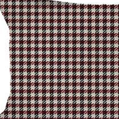 Set Of 4 Red Houndstooth Lumbar Pillow Covers