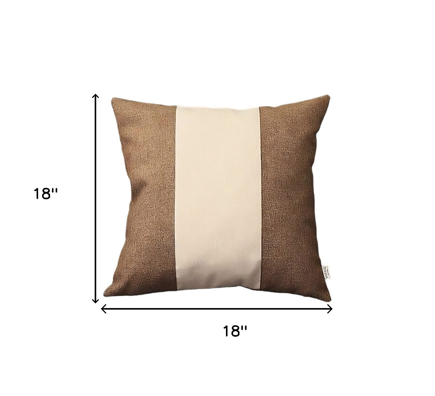 Set of Four Brown and Ivory Throw Pillow Covers