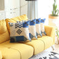 Set Of 4 Blue Boho Chic Printed Pillow Covers
