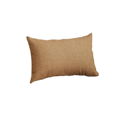 Set of Two 12" X 20" Tan Fabric Lumbar Throw Pillow Covers