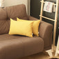 Set Of 2 Yellow Solid Lumbar Pillow Covers