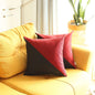 Set Of 2 Red And Black Diagonal Pillow Covers