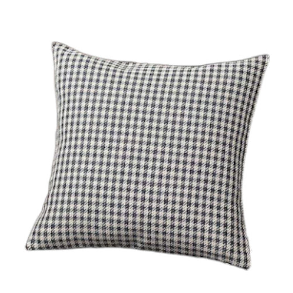 Set Of 2 Blue Houndstooth Pillow Covers