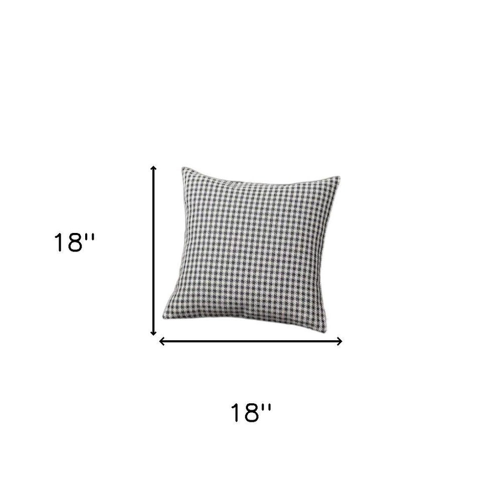 Set Of 2 Blue Houndstooth Pillow Covers