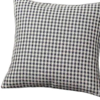 Set Of 2 Blue Houndstooth Pillow Covers