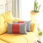 Set of Two 12" X 20" White Fabric Lumbar Throw Pillow Covers