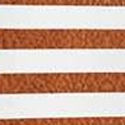 Set Of 2 Orange And Ivory Striped Pillow Covers