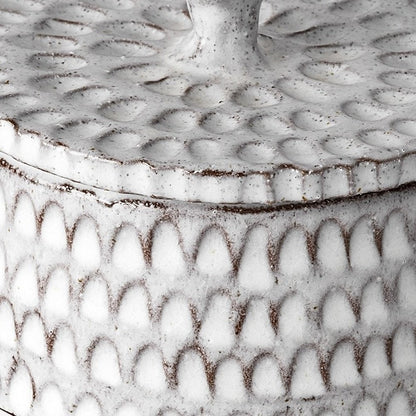 4" Gray Ceramic Hand Painted Decorative Keepsake Box