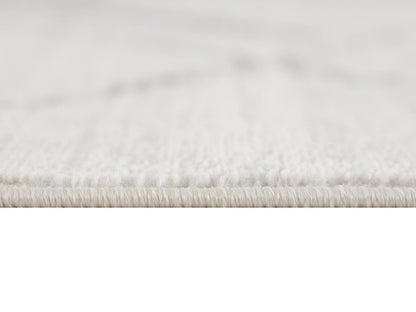 12' X 18' Gray Geometric Washable Non Skid Area Rug