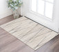 10' Gray And Ivory Geometric Runner Rug