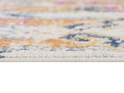 15' Gold And Ivory Southwestern Runner Rug