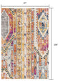 20' Gold And Ivory Southwestern Runner Rug