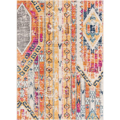 13' Runner Gold and Ivory Southwestern Runner Rug