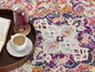 10' Blue And Beige Medallion Runner Rug