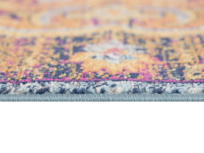 2' X 10' Rustic Orange Medallion Runner Rug