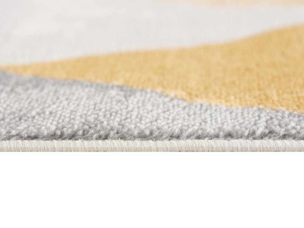 3' X 5' Yellow and Ivory Geometric Area Rug