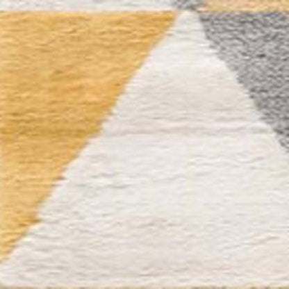 3' X 5' Yellow and Ivory Geometric Area Rug
