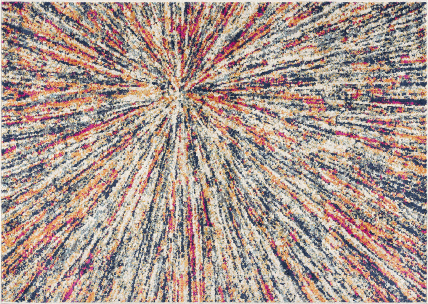 2' X 4' Cream Abstract Area Rug