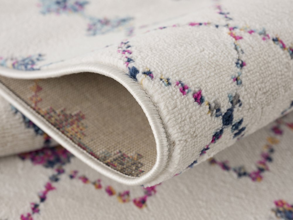 10' Blue And Ivory Ikat Runner Rug