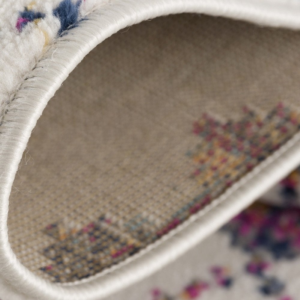 10' Blue And Ivory Ikat Runner Rug