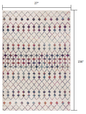 10' Cream Ikat Area Rug