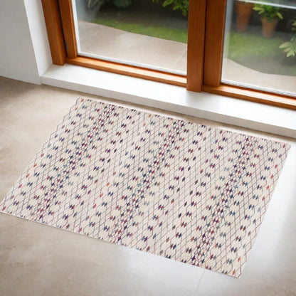 10' Cream Ikat Area Rug