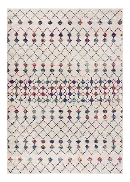 10' Cream Ikat Area Rug